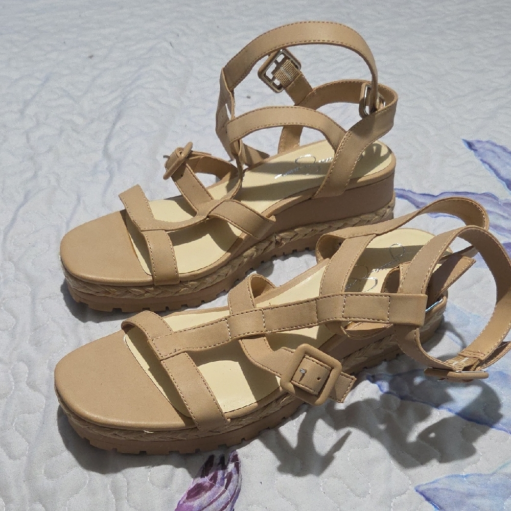 Jessica Simpson Tan Strappy Sandals